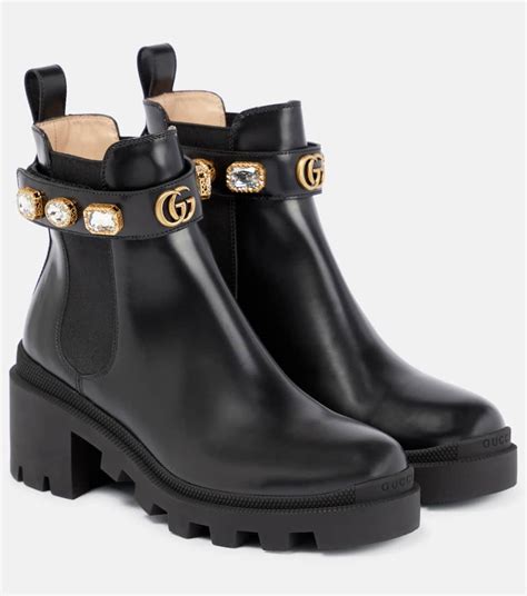 gucci black trip boots|Gucci black boots with snake.